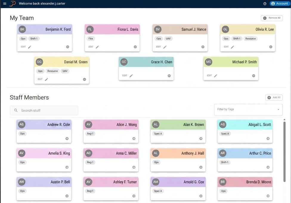 My Team Page Overview
